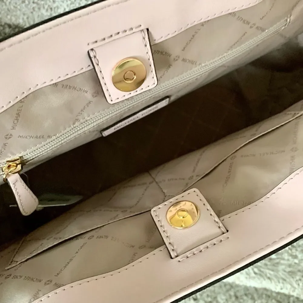 Michael Kors Sienna Leather with Canvas Large Tote